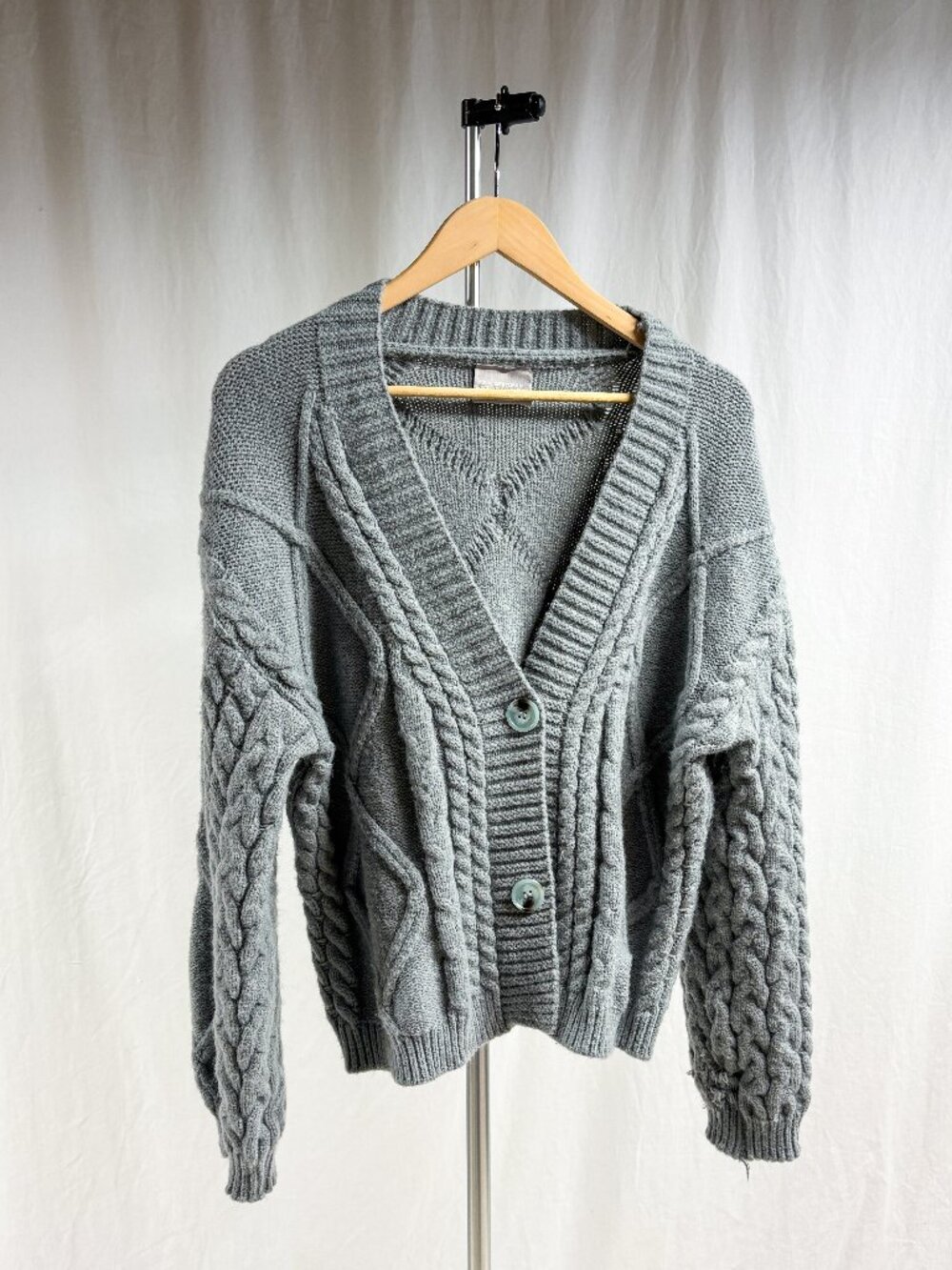 Taylor Swift The Tortured Poets Department Gray Cable Knit Soft Cardigan